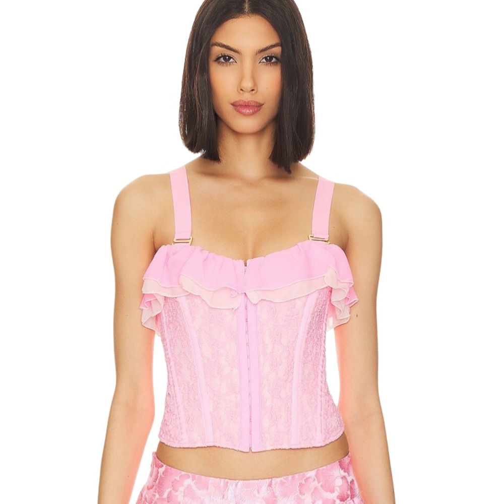 WE ARE HAH Seams Like A Princess Corset in Rose Quartz